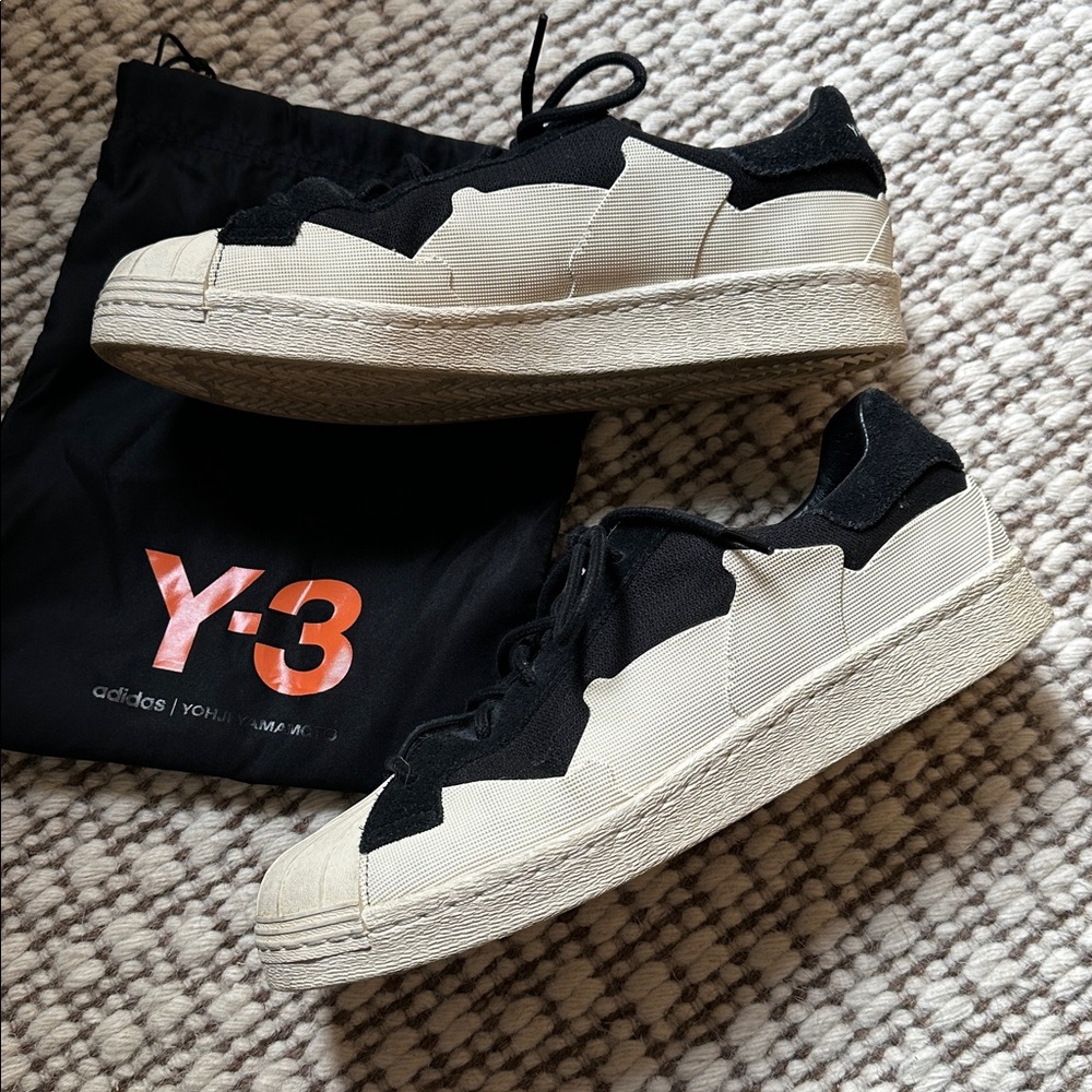 Y-3 Yohji Yamamoto Shell Toe Superstar Low Top Sneakers - Picture 2 of 6